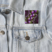 Farbige abstrakte violette lila Khaki-Fraktalkunst Button (Beispiel)