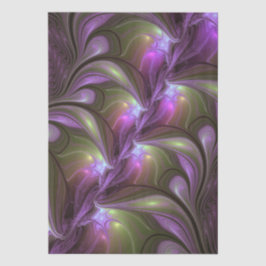 Farbige abstrakte violette lila Khaki-Fraktalkunst Seidenpapier