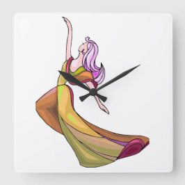 Farbige Abstrakte Wall-Uhr Quadratische Wanduhr