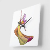 Farbige Abstrakte Wall-Uhr Quadratische Wanduhr (Winkel)