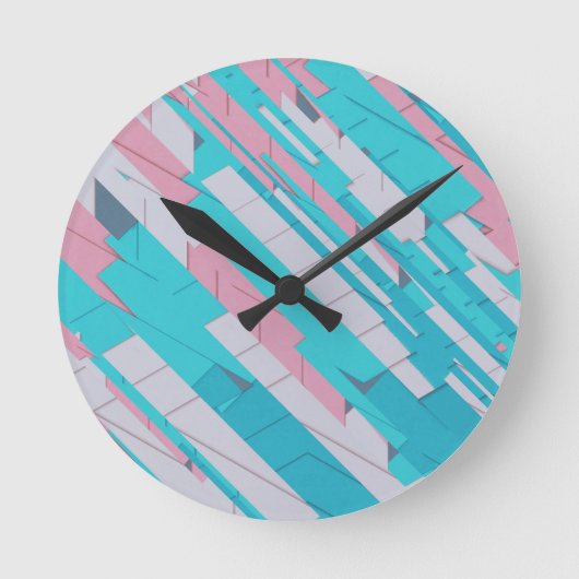 Farbige Abstrakte Wandleuchte Runde Wanduhr (Vorderseite)