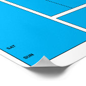 Farbige abstrakte Wasserfarbe mit Namensschriftzug Poster (Ecke)