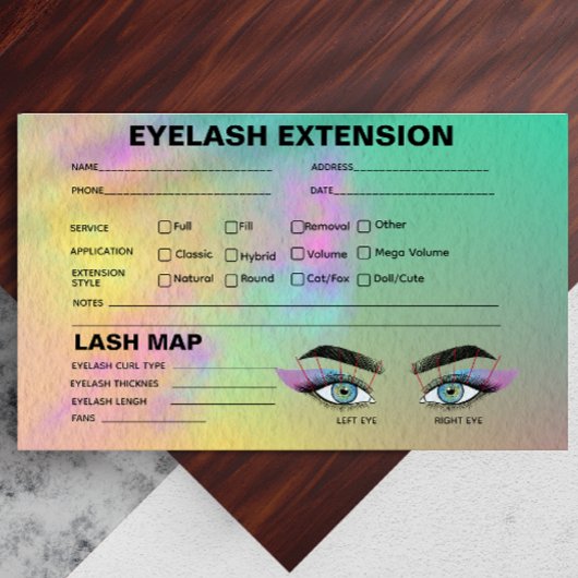 Farbige Abstrakte Wasserfarben-Lash-Client-Karte Visitenkarte