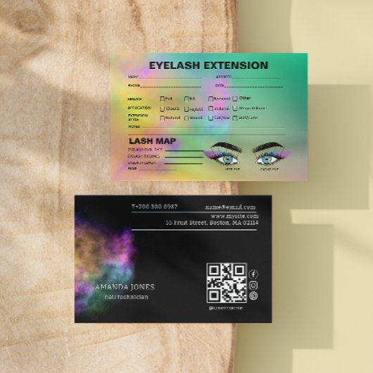 Farbige Abstrakte Wasserfarben-Lash-Client-Karte Visitenkarte