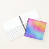 Farbige Abstrakte Wasserfarben - Name Notizblock (Innenseite)