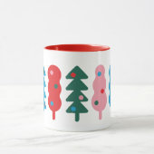 Farbige abstrakte Weihnachtsbäume Tasse (Zentrum)