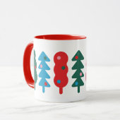 Farbige abstrakte Weihnachtsbäume Tasse (Vorderseite Links)