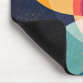 Farbige abstrakte Wellen im Rhythmus Mousepad (Ecke)