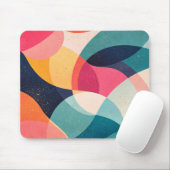 Farbige abstrakte Wellen im Rhythmus Mousepad (Mit Mouse)