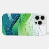 Farbige abstrakte Wellen iPhone Hülle (Rückseite (Horizontal))
