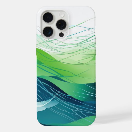 Farbige abstrakte Wellen iPhone Hülle (Rückseite)
