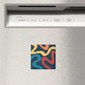 Farbige abstrakte Wellen Magnet (In Situ (Geschirrspüler))