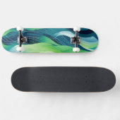 Farbige abstrakte Wellen Skateboard (Horizontal)