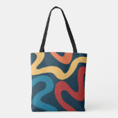 Farbige abstrakte Wellen Tasche (Rückseite)
