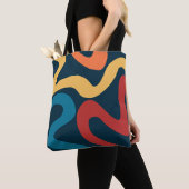 Farbige abstrakte Wellen Tasche (Von Nahem)