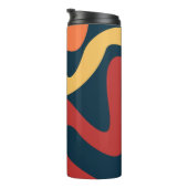 Farbige abstrakte Wellen Thermosbecher (Nach rechts gedreht)