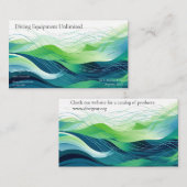 Farbige abstrakte Wellen Visitenkarte (Vorne/Hinten)