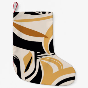 Farbige abstrakte Wellenmuster auf Beige. VINTAG I Kleiner Weihnachtsstrumpf