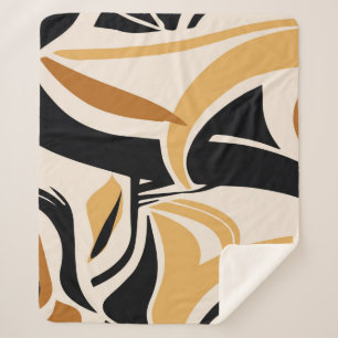 Farbige abstrakte Wellenmuster auf Beige. VINTAG I Sherpadecke