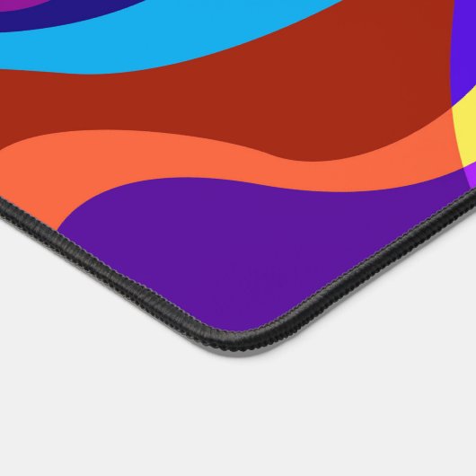 Farbige abstrakte, wilde, Wirble Bio Formen Schreibtischunterlage (Ecke)