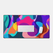 Farbige abstrakte, wilde, Wirble Bio Formen Schreibtischunterlage (Tastatur & Maus)