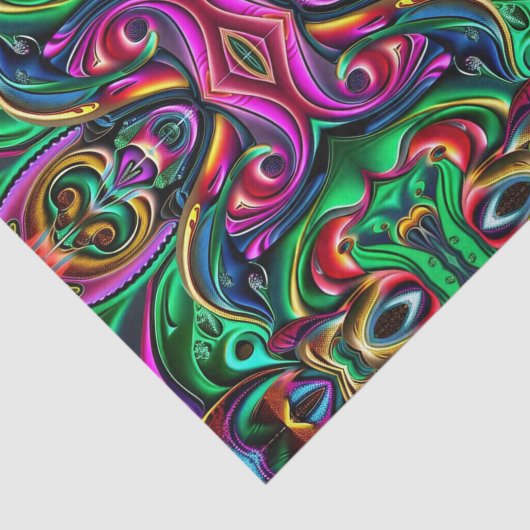 Farbige Abstrakte Wirbel entwerfen Gewebepapier Seidenpapier (Ausschnitt)