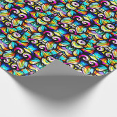 Farbige Abstrakte Wirbel Geschenkpapier (Ecke)