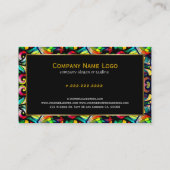 Farbige Abstrakte Wirbel gestanztes Glas Aussehen Visitenkarte (Rückseite)