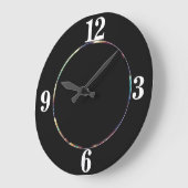 Farbige Abstrakte Wirbel Große Wanduhr (Winkel)