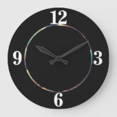 Farbige Abstrakte Wirbel Große Wanduhr (Vorderseite)