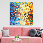 Farbige, Abstrakte Wirbel Leinwanddruck (Insitu (Wohnzimmer))