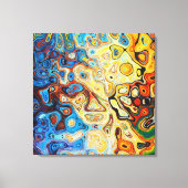 Farbige, Abstrakte Wirbel Leinwanddruck (Vorderseite)