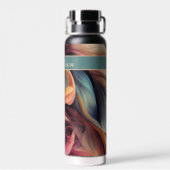 Farbige Abstrakte Wirbel mit Name Water Flasche (Rückseite)