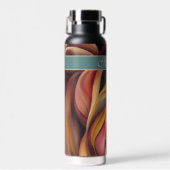 Farbige Abstrakte Wirbel mit Name Water Flasche (Vorne)