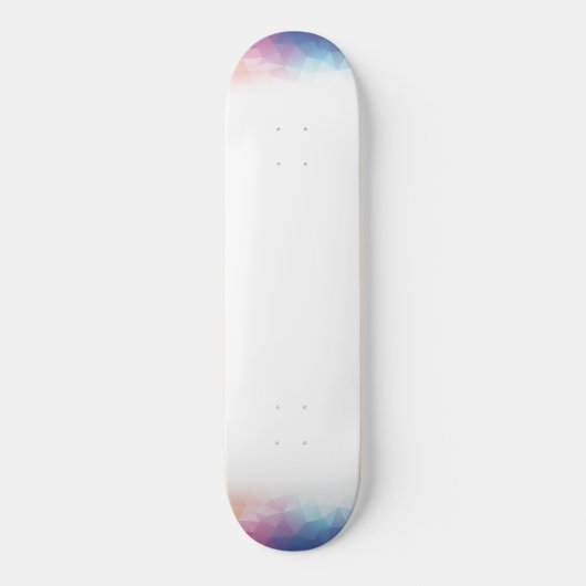 Farbige abstrakte Würfel Skateboard (Vorderseite)