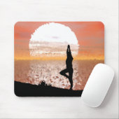 Farbige Abstrakte Yoga-Pose mit heller Sonne Mousepad (Mit Mouse)