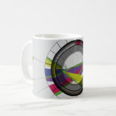 Farbige Abstraktion Kaffeetasse (Vorderseite Links)
