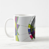 Farbige Abstraktion Kaffeetasse (Links)