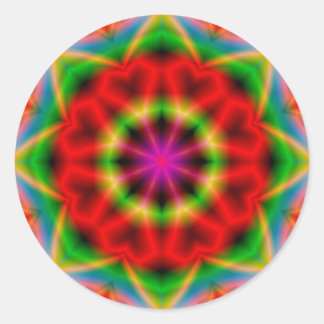 Farbige Abstraktion rund Aufkleber