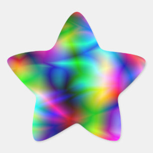 Farbige Abstraktionsstempelaufkleber Stern-Aufkleber