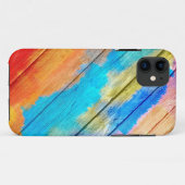 Farbige Acrylmalerei auf Holz #2 Case-Mate iPhone Hülle (Rückseite (Horizontal))