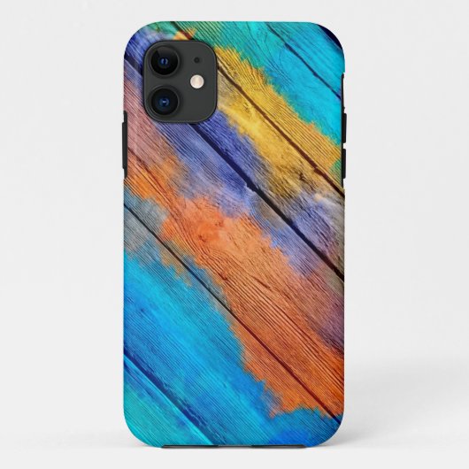 Farbige Acrylmalerei auf Holz #3 Case-Mate iPhone Hülle (Rückseite)