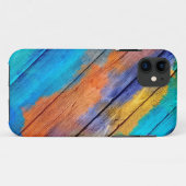 Farbige Acrylmalerei auf Holz #3 Case-Mate iPhone Hülle (Rückseite (Horizontal))