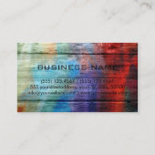 Farbige Acrylmalerei auf Holz Visitenkarte (Rückseite)