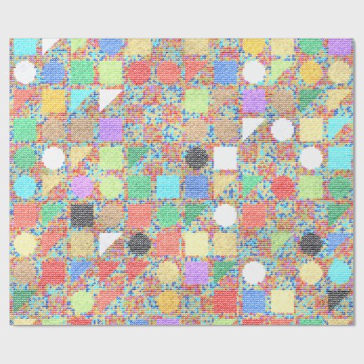 Farbige Acrylmalerei Geschenkpapier (Flach)