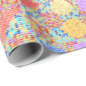 Farbige Acrylmalerei Geschenkpapier (Rolleneckpunkt)