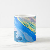 Farbige Acrylmalerei, texturierter Hintergrund. Kaffeetasse (Mittel)