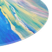 Farbige Acrylmalerei, texturierter Hintergrund. Schneidebrett (Ecke)
