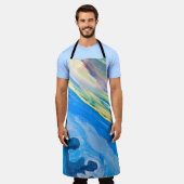 Farbige Acrylmalerei, texturierter Hintergrund. Schürze (Getragen)