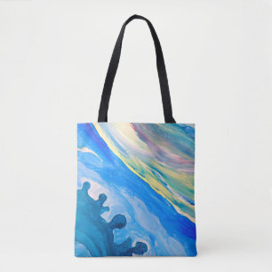 Farbige Acrylmalerei, texturierter Hintergrund. Tasche